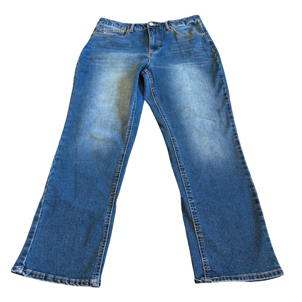Frye Dark Wash Denim Jeans Straight Leg Cotton Blend Comfort Size 10/30 Women's